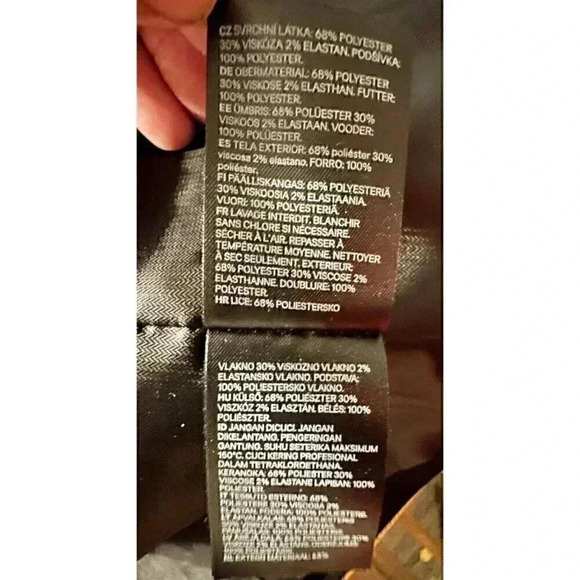 H&M Blazer Black size 8 faux pockets - Picture 10 of 10